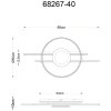 Globo Donte geometryczny plafon LED 1-punktowy do salonu i kuchni 40 W 3000 K 4279 lm
