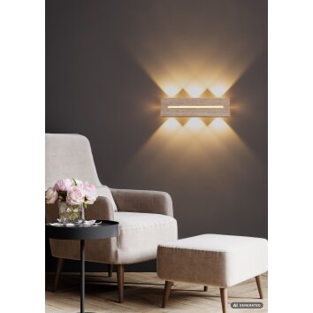 Globo Rojas LED kwadratowa lampa ścienna kinkiet nowoczesna 3000 K 1959 lm 17 W