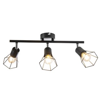 NOWA Toni 3-punktowa lampa sufitowa E14 z geometrycznymi osłonami do salonu i kuchni