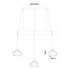 Globo Caldwell 3-punktowa lampa wisząca industrialna, E27, długość 100 cm