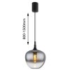 Globo Maxy lampa wisząca do jadalni i kuchni, okrągła, regulowana, E27