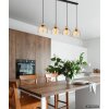 Globo Swanson podłużna lampa wisząca nad stół, 4-płomienna, 113 cm
