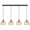 Globo Swanson podłużna lampa wisząca nad stół, 4-płomienna, 113 cm