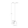 Globo Swanson lampa wisząca do jadalni nowoczesna, okrągła, Ø20 cm, E27, 40 Watt
