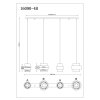 Globo Daren nowoczesna lampa wisząca do jadalni 4-punktowa E27 40 Watt 108,7 cm