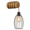 Globo Berti lampa ścienna industrialna z włącznikiem na kablu, E27 do salonu