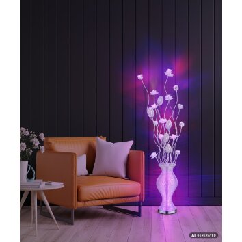 Globo Florielle nowoczesna lampa stojąca LED dekoracyjna kwiatowa 148 cm 4000 K
