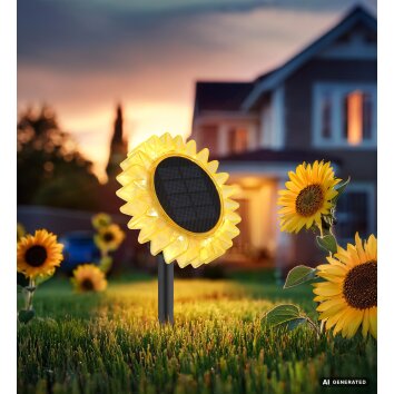 Globo ILIOS dekoracyjna solarna lampa ogrodowa wbijana LED słonecznik 6 W 3000 K