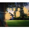 Globo Solar LED girlanda świetlna ogrodowa 8-punktowa na zewnątrz, 650 cm, 3000 K, 6 W