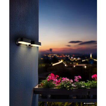 Globo VOTARO LED solarna lampa ścienna z czujnikiem ruchu na zewnątrz 300 lm 3000 K