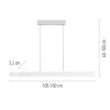 Schöner Wohnen-Kollektion ADRIANA ROUND LED Pendelleuchte für Esstisch, 160 cm, 2-flammig