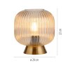 Schöner WOHNEN-Kollektion NAMI nowoczesna okrągła lampka stołowa E27 Ø20 cm 25 W