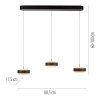 SCHÖNER WOHNEN-Kollektion ELMO LED lampa wisząca 3-punktowa nad stół do jadalni