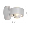 SCHÖNER WOHNEN-Kollektion CHIA nowoczesny 2-punktowy kinkiet LED góra/dół 3000 K 220 lm 2 W