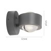 SCHÖNER WOHNEN-Kollektion CHIA lampa ścienna LED typu góra-dół 2 W 3000 K 220 lm