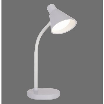 Leuchten Direkt lampa stołowa LED PIXIE, biała, regulowana, 3000 Kelvin, ciepłe światło