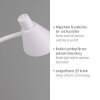 Leuchten Direkt lampa podłogowa LED PIXIE, regulowany łuk, w bieli, 3000 Kelvin