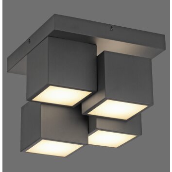 Leuchten Direkt lampa sufitowa TETRIS, kubiczna forma, LED 3000 Kelvin ciepła biel, do holu