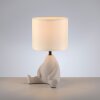 Leuchten Direkt lampa stołowa TED, z ceramiczną żabą, beżowa, ciepła barwa 3000 Kelvin