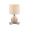 Leuchten Direkt lampa stołowa TED, z ceramiczną żabą, beżowa, ciepła barwa 3000 Kelvin