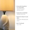 Leuchten Direkt lampa stołowa TED, z ceramiczną żabą, beżowa, ciepła barwa 3000 Kelvin