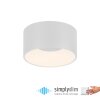 Leuchten Direkt, lampa sufitowa LED TANIKA, biała, z pamięcią, ciepła biel 3000 kelwinów
