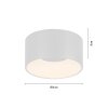 Leuchten Direkt, lampa sufitowa LED TANIKA, biała, z pamięcią, ciepła biel 3000 kelwinów