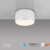 Leuchten Direkt, lampa sufitowa LED TANIKA, biała, z pamięcią, ciepła biel 3000 kelwinów