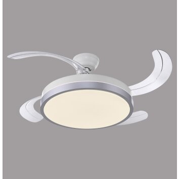 Leuchten Direkt, wentylator sufitowy LED KOPTA, regulowana barwa światła 3000-6000 Kelvin