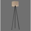 Leuchten Direkt minimalistyczna lampa stojąca na trójnogu DURO z beżowym abażurem