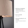 Leuchten Direkt minimalistyczna lampa stojąca na trójnogu DURO z beżowym abażurem