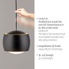 Leuchten Direkt lampa wisząca BALLINI, klosz, regulacja zwisu, 3000 Kelvin ciepłobiała