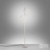 Leuchten Direkt lampa stojąca LED RITUS z 2 srebrnymi okręgami, 3000 Kelvin ciepła biel