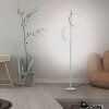 Leuchten Direkt lampa stojąca LED RITUS z 2 srebrnymi okręgami, 3000 Kelvin ciepła biel