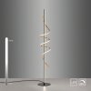 Leuchten Direkt lampa stojąca LED Emanda, mosiężna spirala, 3000 Kelvin, ciepła barwa