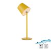 Leuchten Direkt, żółta regulowana lampa stołowa LED BOTERIA, 3000 Kelvin ciepła biel