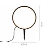 Leuchten Direkt, LED lampa ogrodowa wbijana ZIRKULU, 3000 Kelvin ciepła biel, IP65