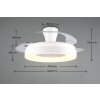 Reality Wentylator LED Vansbro, ściemniany pilotem, regulowana barwa światła 2700-6500 Kelvin