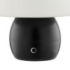 Brilliant LED lampa stołowa Dupos, kształt grzybka, biały klosz, 2700 Kelvin, ciepła biel