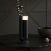 Brilliant cylindryczna lampa stołowa Sayu, czarny klosz, LED 2700 Kelvin ciepła biel IP44