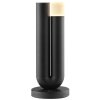 Brilliant cylindryczna lampa stołowa Sayu, czarny klosz, LED 2700 Kelvin ciepła biel IP44