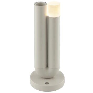 Brilliant nowoczesna lampa stołowa Sayu, podwójne cylindry, LED 2700 Kelvin, ciepła biel