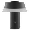 Brilliant lampa stołowa LED Kinich, biały stożkowy klosz, 2700 Kelvin, ciepła biel