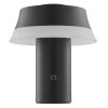 Brilliant lampa stołowa LED Kinich, biały stożkowy klosz, 2700 Kelvin, ciepła biel