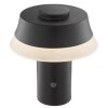 Brilliant lampa stołowa LED Kinich, biały stożkowy klosz, 2700 Kelvin, ciepła biel