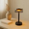 Brilliant lampa stołowa LED Razor, czarny walcowy klosz, 2700 Kelvin, ciepła barwa