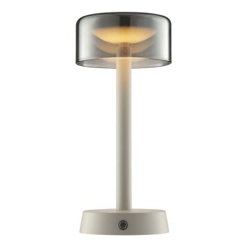 Brilliant Leuchten, lampa stołowa Razor LED 2700 Kelvin ciepła biel, cylindryczny klosz