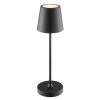 Brilliant lampa stołowa Elora z czarnym stożkowym kloszem LED 2700 Kelvin, ciepła biel