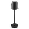 Brilliant lampa stołowa Elora z czarnym stożkowym kloszem LED 2700 Kelvin, ciepła biel