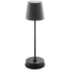 Brilliant lampa stołowa Elora z czarnym stożkowym kloszem LED 2700 Kelvin, ciepła biel